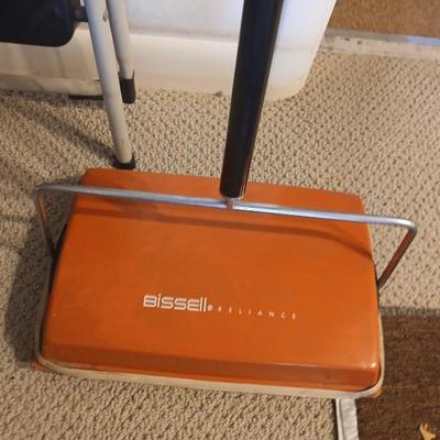 Vintage Bissell Sweeper & Folding Step Stool Lot
