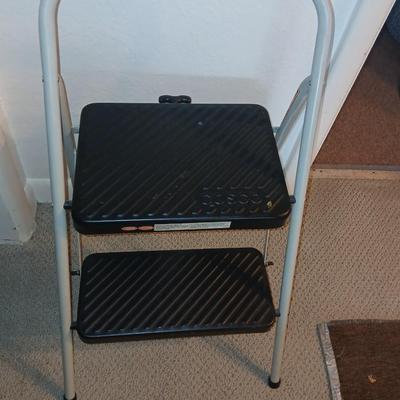 Vintage Bissell Sweeper & Folding Step Stool Lot