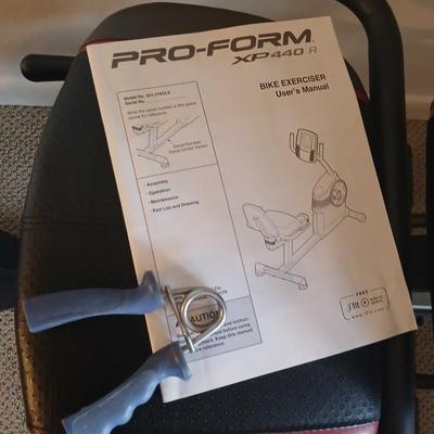 Pro-Form XP 440 R Recumbent Exercise Bike with Manual