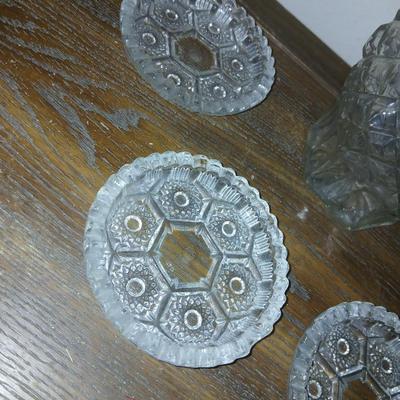 Mixed Lot of Decorative Vintage and Art Glass - FireKing large milk glass dish