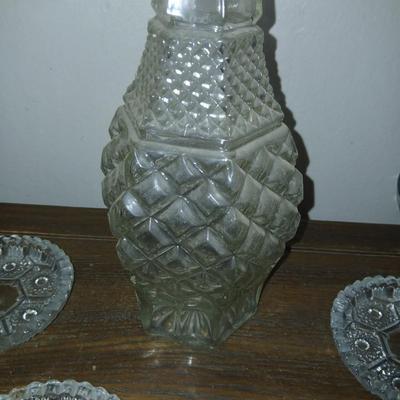 Mixed Lot of Decorative Vintage and Art Glass - FireKing large milk glass dish