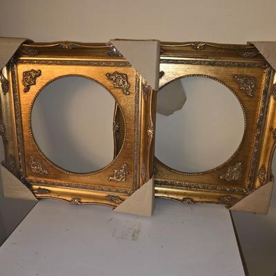 Gold wood decorative frames.