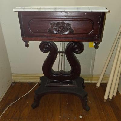 Marble top end table