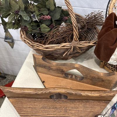 Basket, shelves, doll, chairs, and more