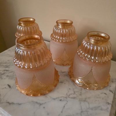 Peach glass light shades