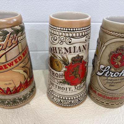 6 Stroh’s steins