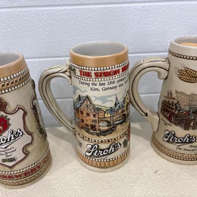 6 Stroh’s steins