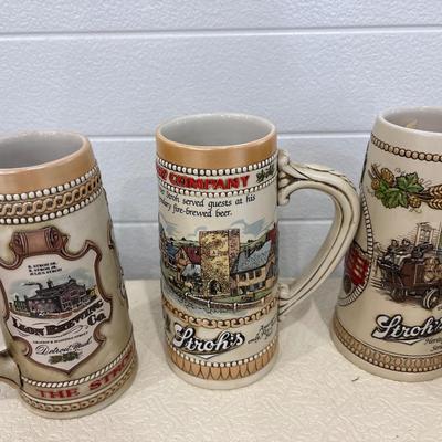 6 Stroh’s steins