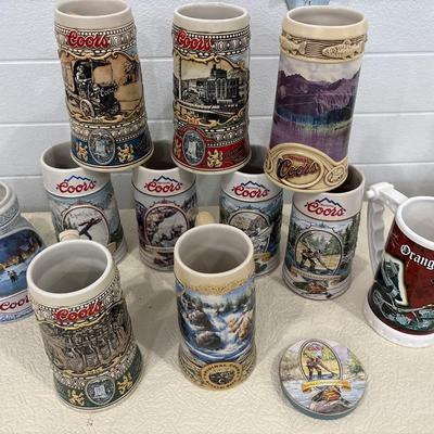 11 Coors steins
