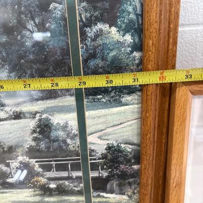 4 framed wall art pieces and picture frame