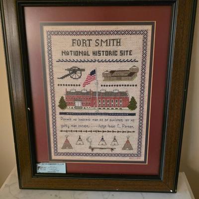 Cross stitched Fort Smith historic site