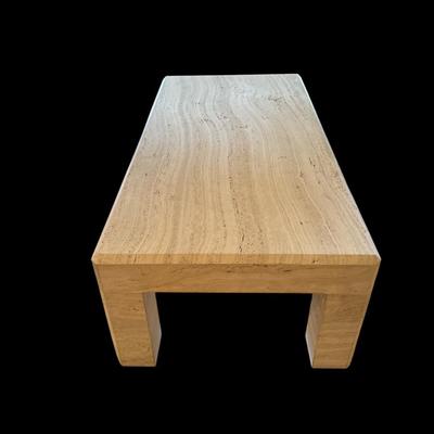 Modern Cast Stone Coffee Table – Travertine Look (Coffee Table Only)