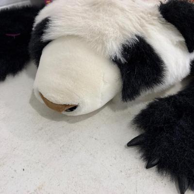 Panda rug, dolls, Boas, puzzle books