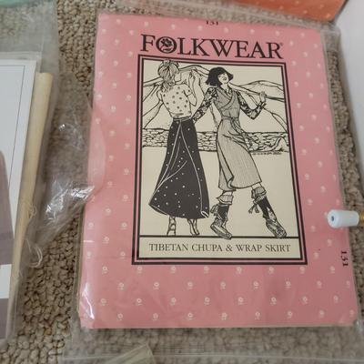 Folkwear Patterns, Vintage Sewing Box, Asian Fabric and More! (BR3-KD)