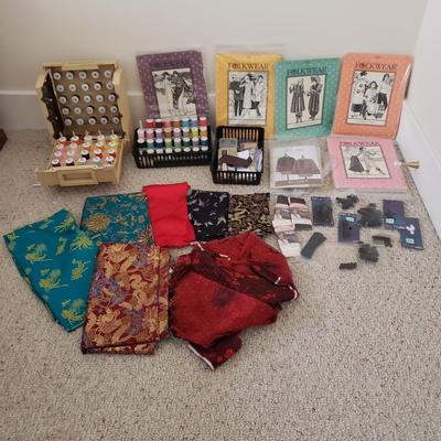 Folkwear Patterns, Vintage Sewing Box, Asian Fabric and More! (BR3-KD)