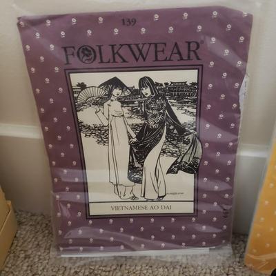 Folkwear Patterns, Vintage Sewing Box, Asian Fabric and More! (BR3-KD)