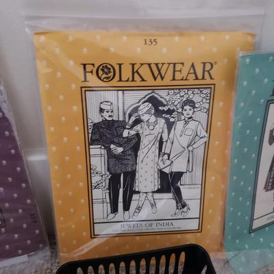 Folkwear Patterns, Vintage Sewing Box, Asian Fabric and More! (BR3-KD)