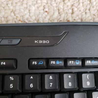 Samsung 21" TV, Two Logitech Keyboards/Mouse and Rolling Storage (BR3-KD)