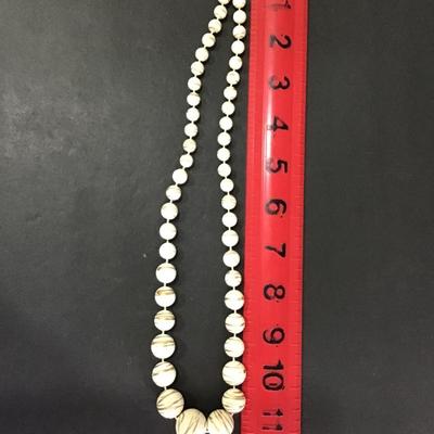 Very nice white beaded fashion, statement necklace