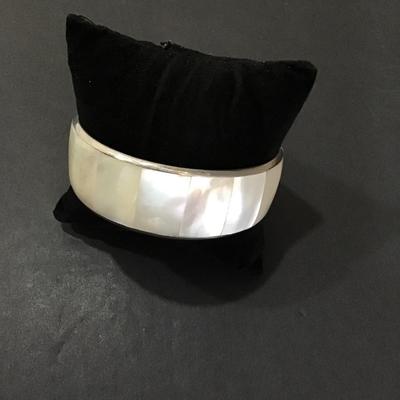 SilverTone bracelet with Abalone shell