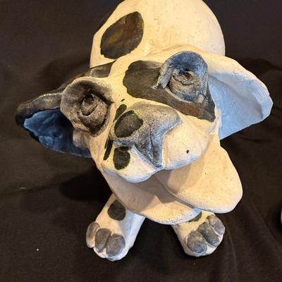 A Dog and His Bone Sculpture by Aletha Rector (LE-BM)