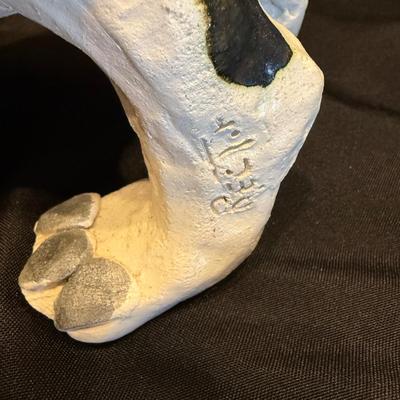 A Dog and His Bone Sculpture by Aletha Rector (LE-BM)