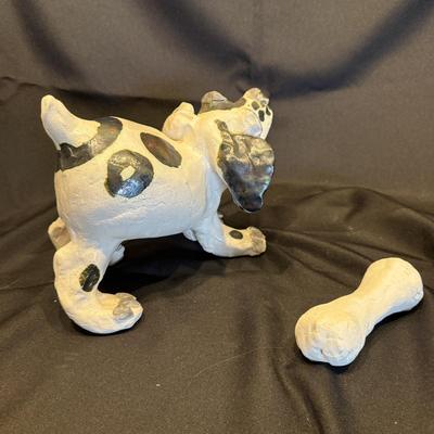 A Dog and His Bone Sculpture by Aletha Rector (LE-BM)