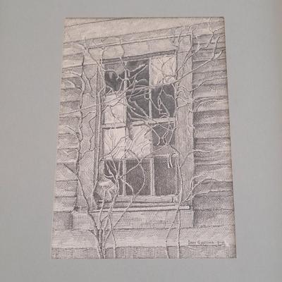 Gary Simmons Original Pen on Paper Wall Art (BR2-EL)