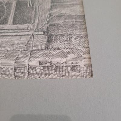 Gary Simmons Original Pen on Paper Wall Art (BR2-EL)