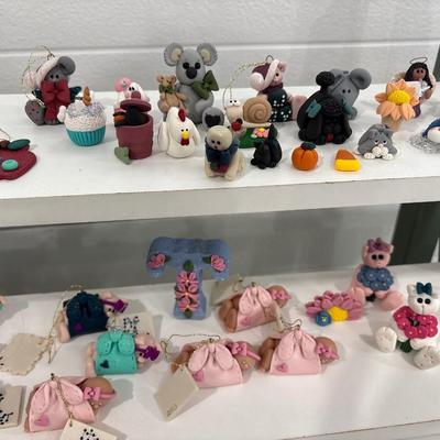 Handmade polymer clay miniatures with tote