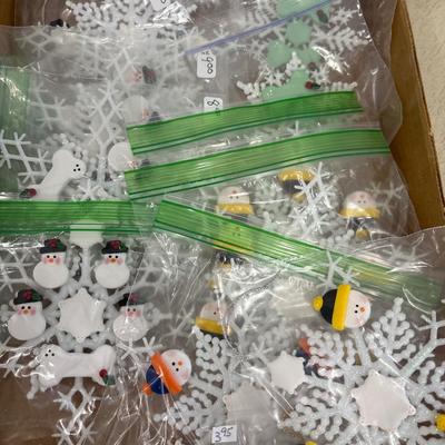 Tote of snowflake, ornaments, handmade