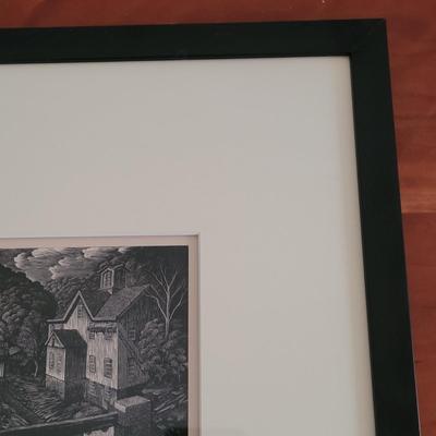 John De Pol "Mill on the Apetuck" Pencil Signed Wall Art (BR2-EL)