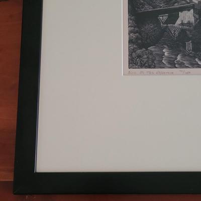 John De Pol "Mill on the Apetuck" Pencil Signed Wall Art (BR2-EL)