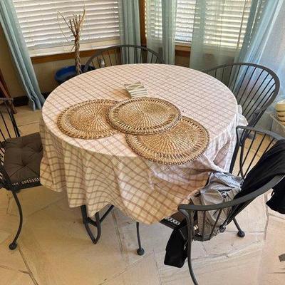 Sale Photo Thumbnail #177: #3102 • Glass Top Kitchen Table, 4 Chairs, Side Table
