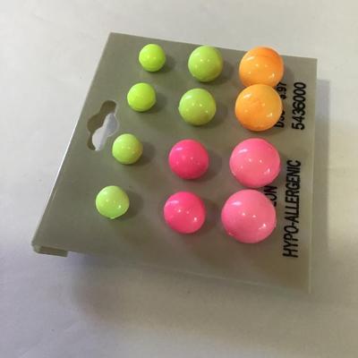 Vintage highlighter stud earrings set