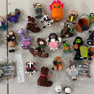 Handmade polymer, clay figurines