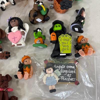 Handmade polymer, clay figurines
