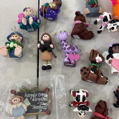 Handmade polymer, clay figurines