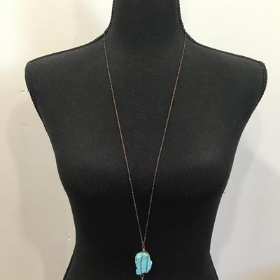 Cute BoHo style and turquoise fashion necklace