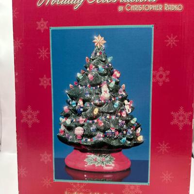 Christopher Radko Holiday Celebrations Lighted Holiday Christmas Tree