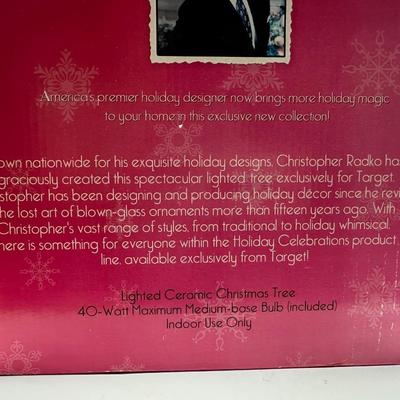 Christopher Radko Holiday Celebrations Lighted Holiday Christmas Tree