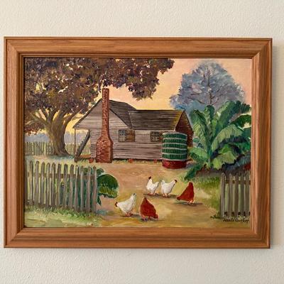 Framed Original Painting on Canvas by Juanita Courtney