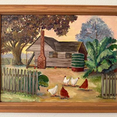 Framed Original Painting on Canvas by Juanita Courtney