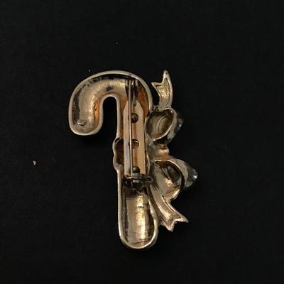 Vintage candy cane brooch