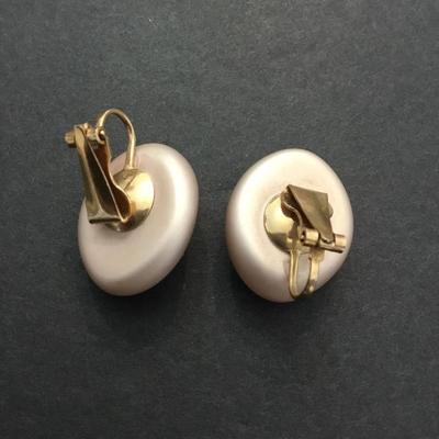 Beautiful vintage satin clip on earrings
