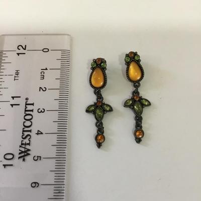 Beautiful antique bronze, toned dangle earrings very beautiful
