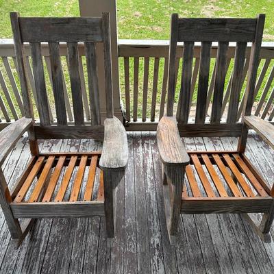 Handmade Cypress Rocking Chairs