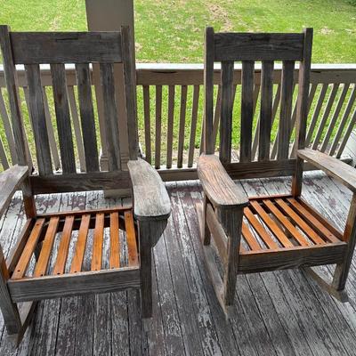 Handmade Cypress Rocking Chairs