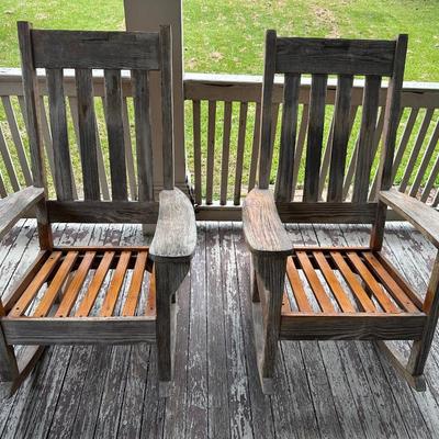 Handmade Cypress Rocking Chairs