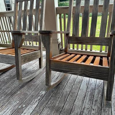Handmade Cypress Rocking Chairs